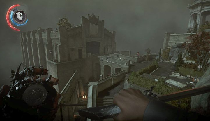 Walk over to the next section on the left side. - Get to the Dunwall Tower | Mission 9 - Mission 9 - Death to the Empress - Dishonored 2 Game Guide