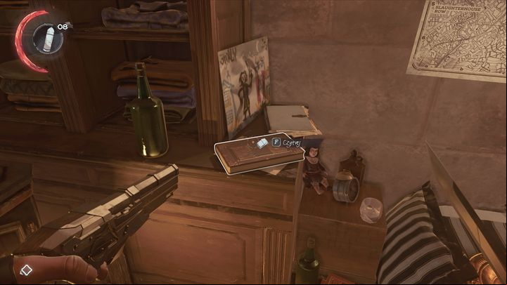 The audiograph is on the cabinet. - Secrets | Mission 1 - Mission 1 - A Long Day in Dunwall - Dishonored 2 Game Guide