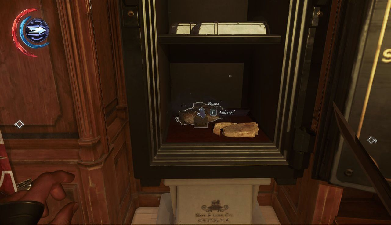In the safe, apart from the rune, you will also find a whalebone and some valuable. - Secrets | Mission 2 - Mission 2 - Edge of the World - Dishonored 2 Game Guide