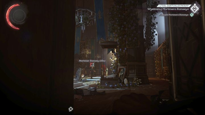 Hide behind the pillar on the right, and wait until Ramsay leaves the throne room. - Escape from Dunwall Tower | Mission 1 - Mission 1 - A Long Day in Dunwall - Dishonored 2 Game Guide