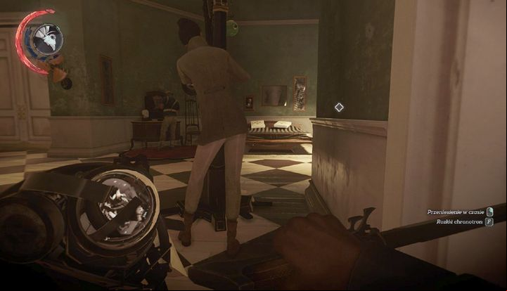 Get rid of the guard and the civilian in the bathroom. - Exploring Siltons | Mission 7 - Mission 7 - A Crack in the Slab - Dishonored 2 Game Guide