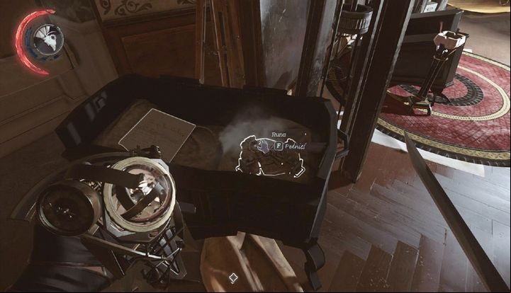 The rune is in the room with the broken window. - Secrets | Mission 7 - Mission 7 - A Crack in the Slab - Dishonored 2 Game Guide