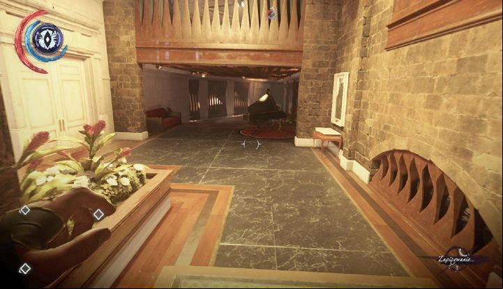 On the left, there is a fun room. - Eliminate Duke Abele | Mission 8 - Mission 8 - The Grand Palace - Dishonored 2 Game Guide
