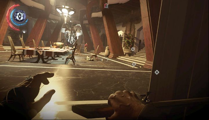 The main dining hall. - Eliminate Duke Abele | Mission 8 - Mission 8 - The Grand Palace - Dishonored 2 Game Guide
