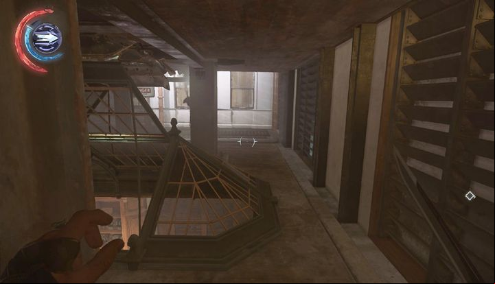 The window will lead you to Jindoshs living quarters. Theres also a bone charm below you. - Take out Kirin Jindosh | Mission 4 - Mission 4 - The Clockwork Mansion - Dishonored 2 Game Guide