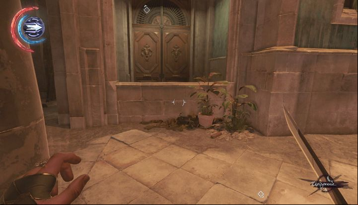 Entrance to the flat. - Assist the shopkeeper (optional) | Mission 5 - Mission 5 - The Royal Conservatory - Dishonored 2 Game Guide