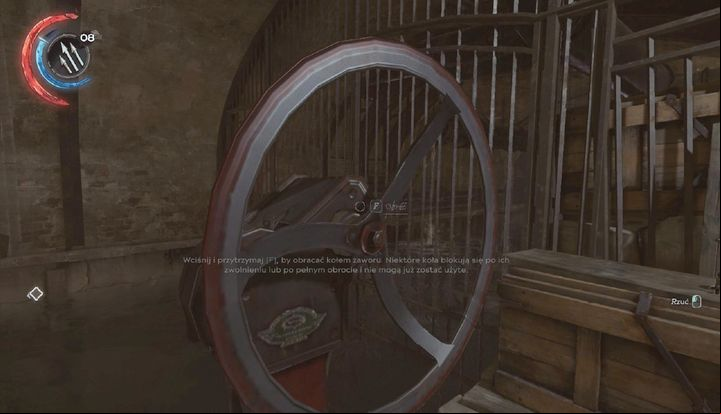 Using this wheel you can open the valve and open a age. - Special actions | Mission 5 - Mission 5 - The Royal Conservatory - Dishonored 2 Game Guide