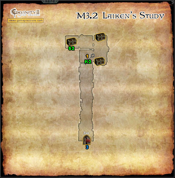 1 - Sentinel Island - M3.2 Laiken's Study - Sentinel Island - Divinity II: Ego Draconis - Game Guide and Walkthrough