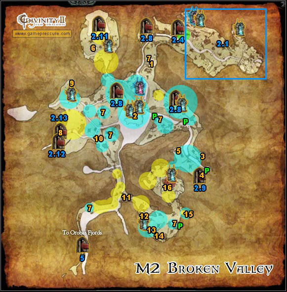 1 - World Atlas - Map - Broken Valley - World Atlas - Broken Valley - Divinity II: Ego Draconis - Game Guide and Walkthrough