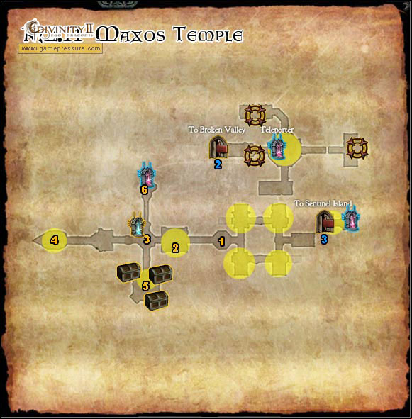 1 - World Atlas - Broken Valley - M2.11 Maxos Temple - World Atlas - Broken Valley - Divinity II: Ego Draconis - Game Guide and Walkthrough