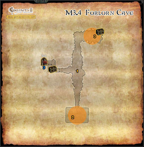 1 - World Atlas - Map - Sentinel Island - M3.4 Forlorn Cave - World Atlas - Sentinel Island - Divinity II: Ego Draconis - Game Guide and Walkthrough