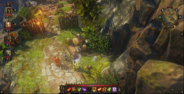The drunken goblins. You either need to wake them up or sneak past - Goblin Trouble | Luculla Forest / Hiberheim - Side quests - Luculla Forest / Hiberheim - Side quests - Divinity: Original Sin Game Guide