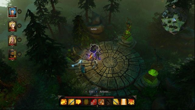 After youve placed the statues on the pedestals, all you have to do is to flip the lever and the portal will appear. - Puzzle - opening the gate to the Source Temple | Dark Forest - Side quests - Dark Forest - Side quests - Divinity: Original Sin Game Guide