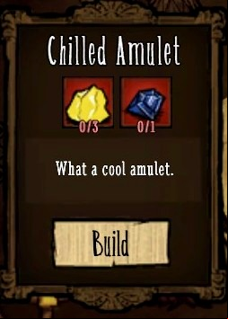 Sadly, this amulet won't protect you from chill. - New items - Caves - Dont Starve - Game Guide and Walkthrough