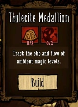 When wearing this you will easily foresee an incoming danger. - New items - Ruins - Dont Starve - Game Guide and Walkthrough