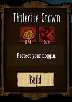 The crown will give you proper protection. - New items - A Moderately Friendly Update - Dont Starve - Game Guide and Walkthrough