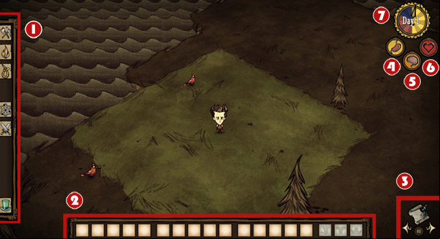 1 - The Interface - Gameplay basics - Dont Starve - Game Guide and Walkthrough