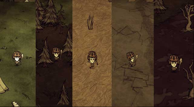 Maps in Don't Starve are created randomly, in every scenery, a different type of resources can be found - Scenery types - Gameplay basics - Dont Starve - Game Guide and Walkthrough