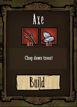 Your first task now is to create an Axe - Day one - The adventure begins - Dont Starve - Game Guide and Walkthrough