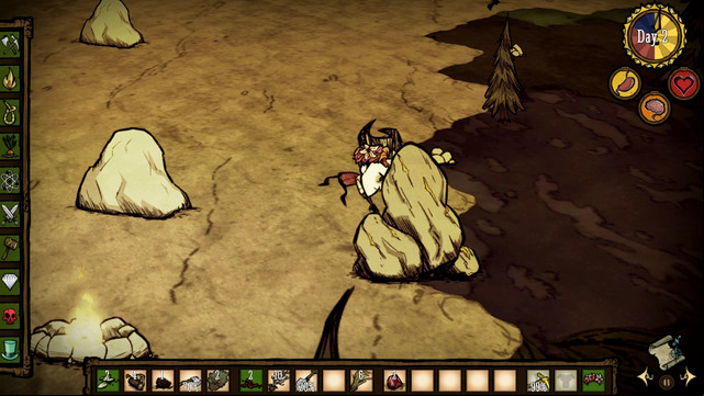 Unfortunately, building a Science Machine also requires, apart from the stones, a Gold Nugget - Day two - The adventure begins - Dont Starve - Game Guide and Walkthrough