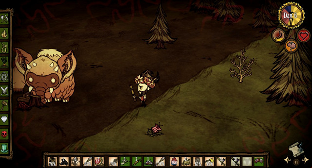 Koalefant Will not allow you to approach unless it is attacked - Hunting - How to get food - Dont Starve - Game Guide and Walkthrough
