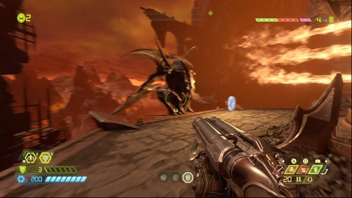 Using the jump pad, jump to the nearest platform, and from it to another - Doom Eternal: Nekravol 2 secrets maps and location - Collectibles and secrets - Doom Eternal Guide