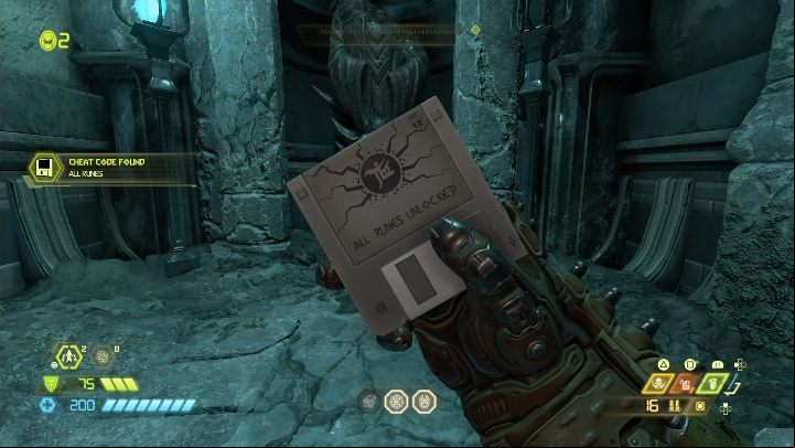 As soon as you pick up the secret, a ageway opens that will allow you to go further - Doom Eternal: Fortress Of Doom secrets maps and location - Collectibles and secrets - Doom Eternal Guide