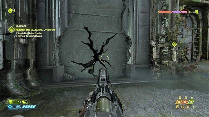 The places you visit in Doom Eternal hide a lot of collectibles, and many of them are behind weakened walls - Doom Eternal: Starting tips and guide - Basics - Doom Eternal Guide