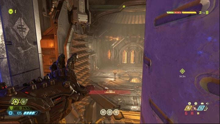 After the battle, jump on the chest and on the platform - go through the door - Doom Eternal: Doom Hunter Base walkthrough - Levels walkthrough - Doom Eternal Guide