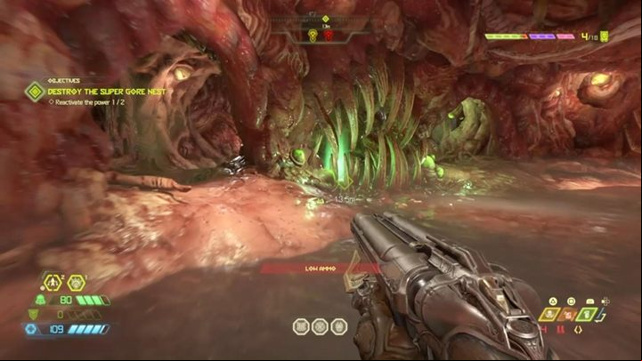 Use the to damage the heart - Doom Eternal: Super Gore Nest walkthrough - Levels walkthrough - Doom Eternal Guide