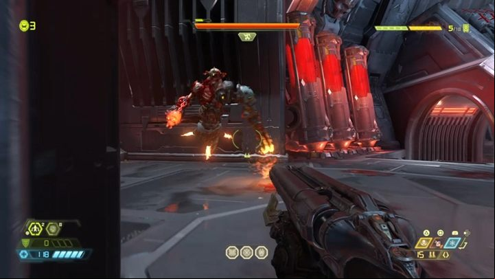 Watch out for the bosss homing missiles - use dashes and double jumps to break tracking and be mobile in combat - Doom Eternal: Doom Hunter | Boss fight - Bosses - Doom Eternal Guide