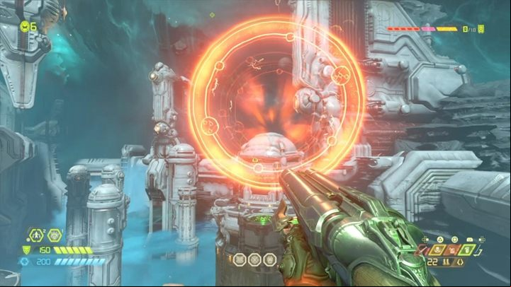 Get out of the room and you will experience Urdaks spell This map has a lot of jumps - use the platform that creates rings in the air - Doom Eternal: Urdak walkthrough - Levels walkthrough - Doom Eternal Guide