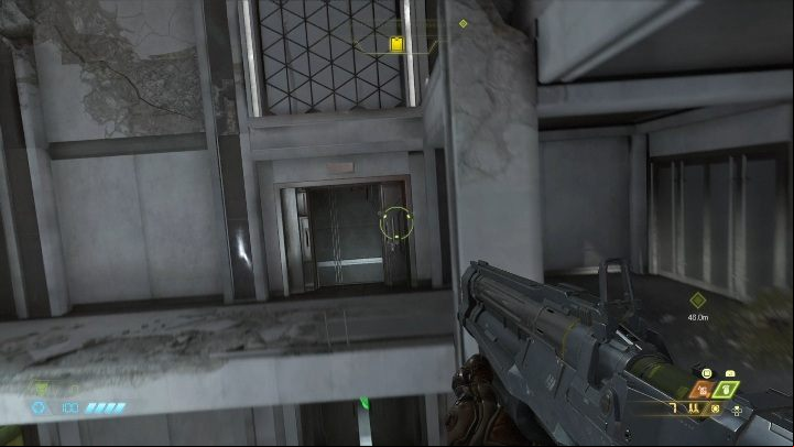 You will find a second extra health in the elevator shaft, in the building where you have to fight - Doom Eternal: Hell on Earth secrets maps and location - Collectibles and secrets - Doom Eternal Guide
