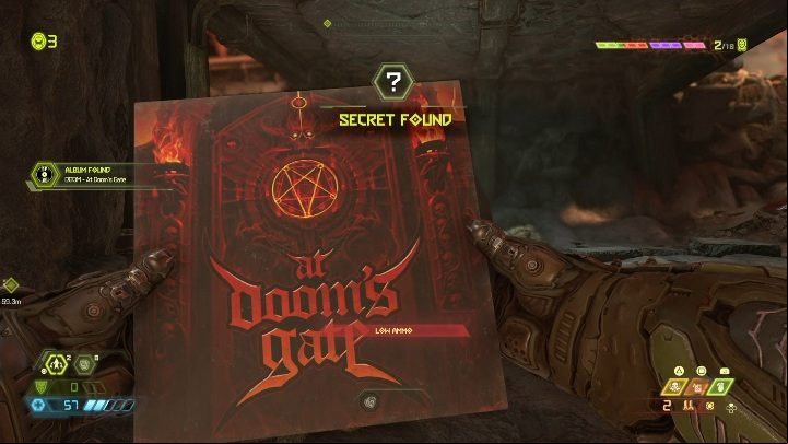 After you have destroyed the ageway, you must go on until you reach the end of the tunnel - Doom Eternal: Exultia secrets maps and location - Collectibles and secrets - Doom Eternal Guide