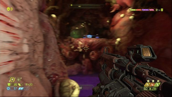 In the dungeons, among the bowels, you will find a weapons modification point - Doom Eternal: Exultia secrets maps and location - Collectibles and secrets - Doom Eternal Guide