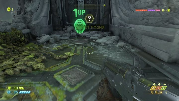 You can find the first extra health immediately after entering the second map - Doom Eternal: Exultia secrets maps and location - Collectibles and secrets - Doom Eternal Guide