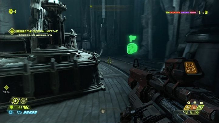 The fourth extra health is waiting for you right behind the throne - Doom Eternal: Exultia secrets maps and location - Collectibles and secrets - Doom Eternal Guide