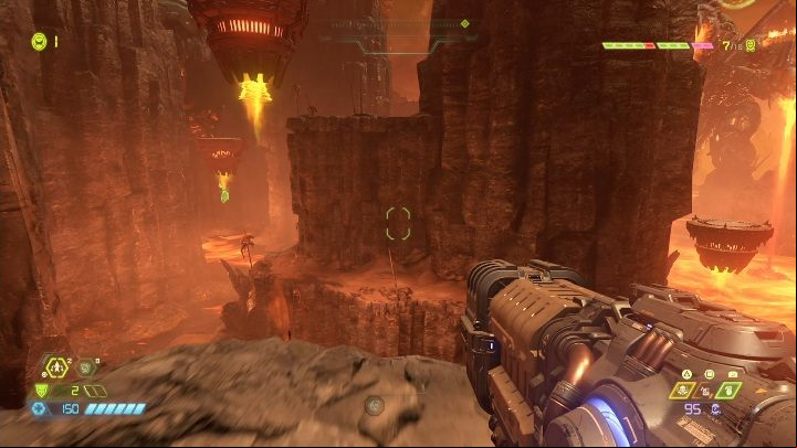 You will find a sixth extra life in the area of falling platforms - Doom Eternal: Exultia secrets maps and location - Collectibles and secrets - Doom Eternal Guide