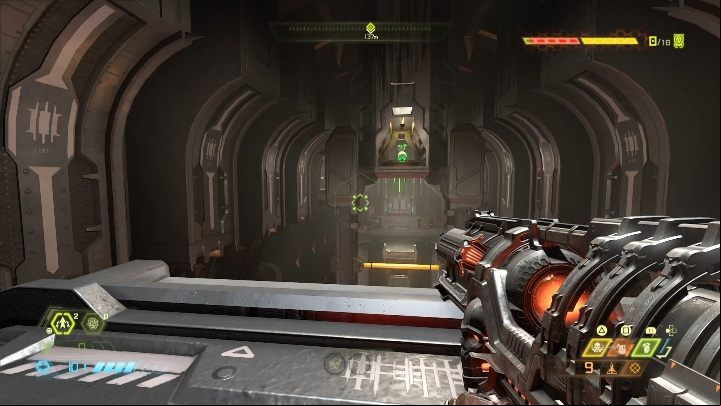To get the first extra health, you need to jump on a wall to climb, and then jump on another shelf - Doom Eternal: Doom Hunter Base secrets maps and location - Collectibles and secrets - Doom Eternal Guide