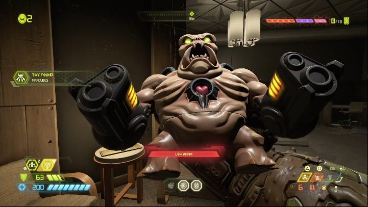 You will find the figurine in a small room full of tables - Doom Eternal: Arc Complex secrets maps and location - Collectibles and secrets - Doom Eternal Guide