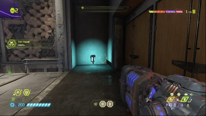 You will find the toy in a steep age that currently looks like a balcony - Doom Eternal: Arc Complex secrets maps and location - Collectibles and secrets - Doom Eternal Guide