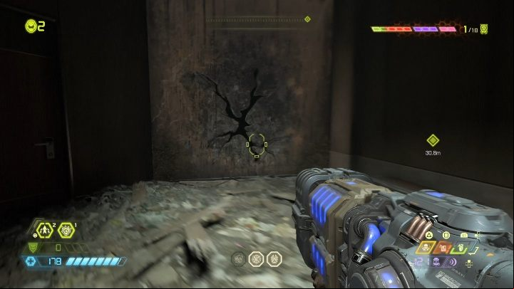 There is a secret ageway right below the story point - Doom Eternal: Arc Complex secrets maps and location - Collectibles and secrets - Doom Eternal Guide