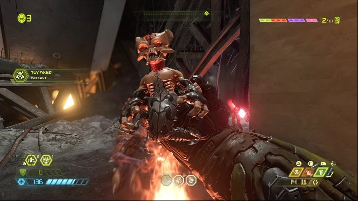 You will find the toy at the very end of the corridor, behind the collapsed ageway - Doom Eternal: Arc Complex secrets maps and location - Collectibles and secrets - Doom Eternal Guide