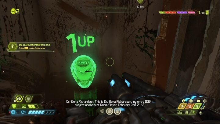 Youll find the first extra life in a small storage unit, behind closed doors - Doom Eternal: Arc Complex secrets maps and location - Collectibles and secrets - Doom Eternal Guide