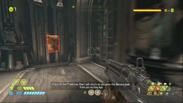 To get another note, go to the lower part of the temple and get to the end of the corridor - Doom Eternal: Sentinel Prime secrets maps and location - Collectibles and secrets - Doom Eternal Guide
