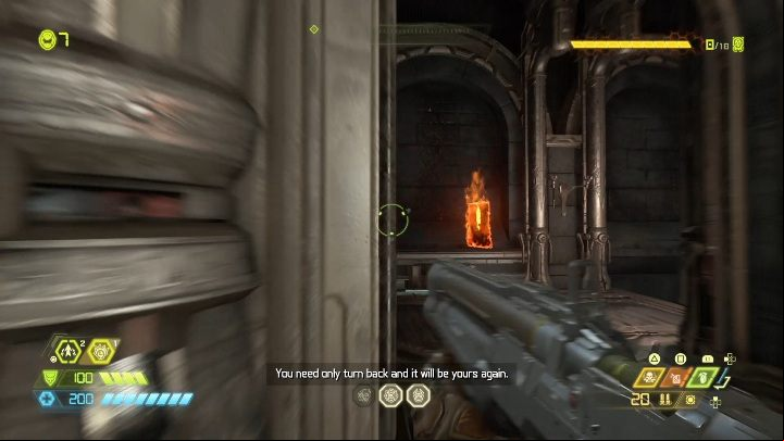 This note is located on the top of the temple - Doom Eternal: Sentinel Prime secrets maps and location - Collectibles and secrets - Doom Eternal Guide