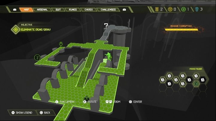 Right opposite to the automap station you will find another note - Doom Eternal: Sentinel Prime secrets maps and location - Collectibles and secrets - Doom Eternal Guide