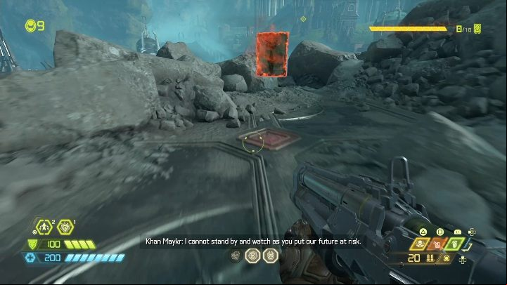 As soon as you take the elevator to the top, turn around and collect another secret - Doom Eternal: Sentinel Prime secrets maps and location - Collectibles and secrets - Doom Eternal Guide