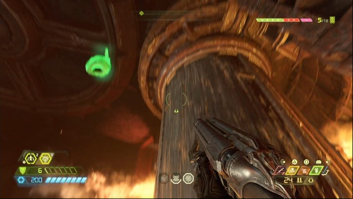 To gain extra health, you must climb to the very top of this burning trap - Doom Eternal: Taras Nabad secrets maps and location - Collectibles and secrets - Doom Eternal Guide