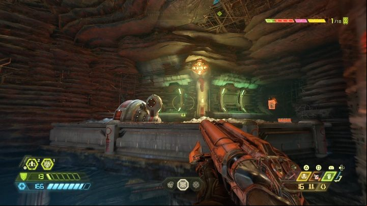 To get to this codex entry, You must, after the end of the arena, hop on the shelf shown above - Doom Eternal: Urdak secrets maps and location - Collectibles and secrets - Doom Eternal Guide